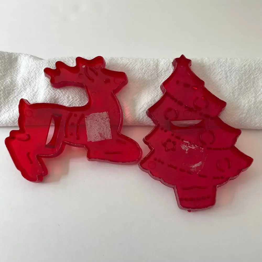 Vintage Christmas Cookie Cutters by HRM Crown Logo Set of 8